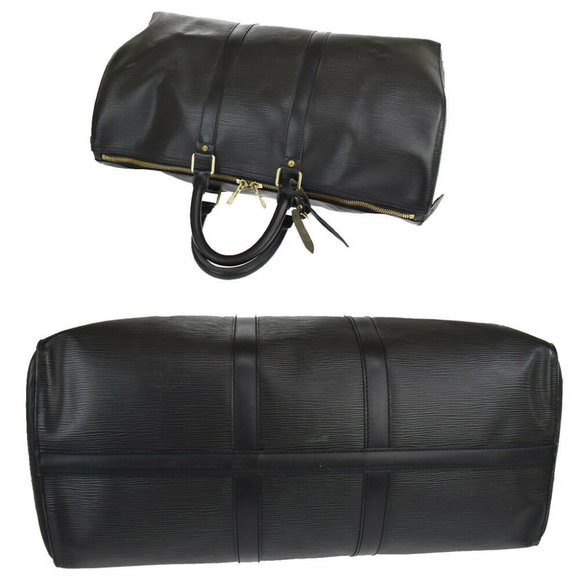 LOUIS VUITTON Keepall 45 Travel Hand Bag Epi Leather Black France M42972 86JE786 - Picture 2 of 10